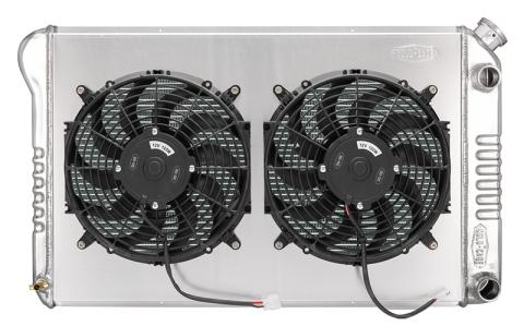 78-88 GM G-Body Aluminum Radiator and 12 Inch Dual Fan Kit AT LS Swap Cold Case Radiators