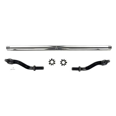 Apex Chassis Heavy Duty 2.5 Ton Tie Rod Assembly in Polished Aluminum Fits: 19-22 Jeep Gladiator JT 18-22 Jeep Wrangler JL/JLU Rubicon Mohave Sahara Sport. Note: This kit fits a Dana 30 axle
