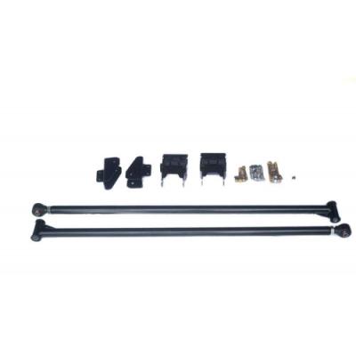 Premium 2.0 Inch Diameter Traction Bars Black Semi Gloss Powder Coat for 05-20 Ford Superduty Long Bed with 4.5 Inch Per Axle No Limit Fabrication