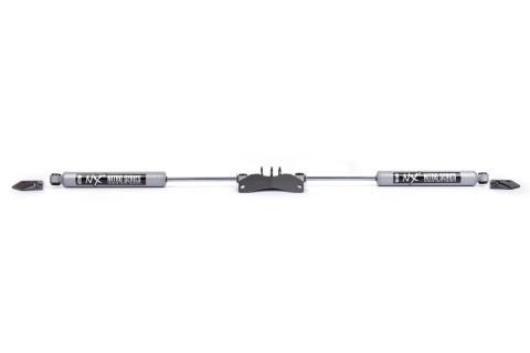 Dual Steering Stabilizer Kit w/ NX2 Shocks Dodge Ram 1500 Mega Cab 06-08 4WD Y-Style Steering