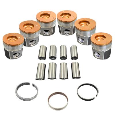 5.9L Cummins Choate Pistons w/rings Standard 03-04 Coated, Flycut Set Choate Performance