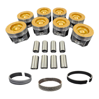 6.0L Powerstroke Choate Pistons w/rings 40 over 04-07 Coated, Flycut, Delipped Set Choate Performance