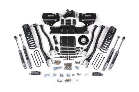 25-26 Ram 3500 (Diesel) 4 Inch 4-Link Suspension Lift Kit W/ Indexing Ring, 3 Inch Rear Lift, Block W/ OE Air Assist - NX2 Shocks BDS Suspension