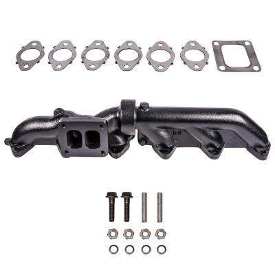 ATS Pulse Flow Exhaust Manifold Kit Fits 2003-2007 5.9L Common Rail Cummins 2-Pc T4 With Gaskets Turbo Hardware