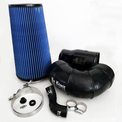 6.4 Cold Air Intake 08-10 Ford Super Duty Power Stroke Black Oiled Filter No Limit Fabrication