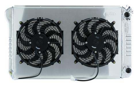67-76 Chevy GMC Pickup Truck LS Swap Aluminum Radiator and 14 Inch Fan Kit Cold Case Radiators