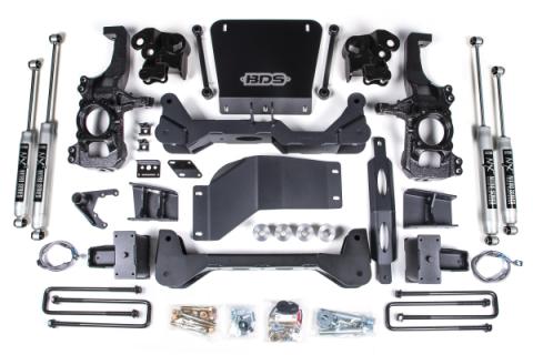 5 Inch Lift Kit Silverado/Sierra 2500HD/3500HD 20-24 4WD 5 Inch Block Without Overload FOX 2.0 Performance