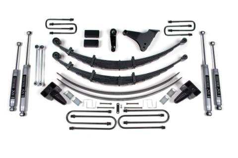 6 Inch Lift Kit Ford F250/F350 Super Duty 99-04 4WD Square U Bolt Before 2-99 Block Kit without Factory Overload Fox 2.0 Performance