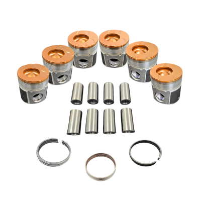 5.9L Cummins Choate Pistons w/rings Standard 98-02 Coated, Flycut Set Choate Performance