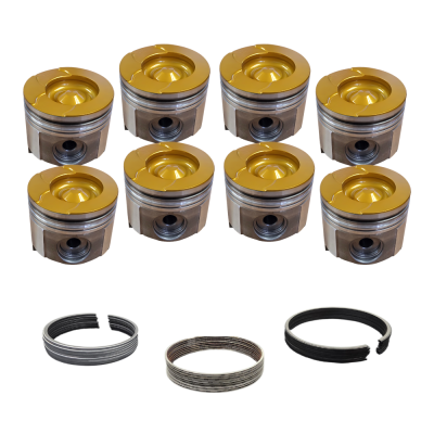 7.3L Powerstroke Choate Pistons w/rings 40 over 94-03 Coated, Flycut, Delipped Set Choate Performance