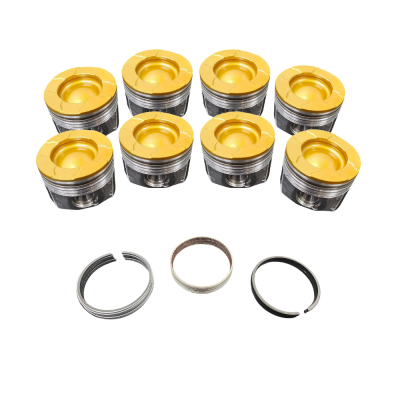 6.6L Duramax LBZ/LMM Choate Pistons w/rings Standard 01-05 Coated, Flycut, Delipped Set Choate Performance