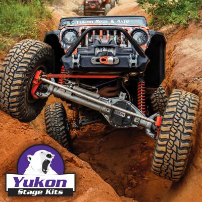 Stage 4 Jeep JK Re-Gear Kit W/Covers Fr &amp; Rr Axles Dana 44 5.38 Ratio JK Rubicon D44 Stage 4 Gear Kit Package 5.38 Ratio F&amp;R Covers &amp; 4340 F&amp;R Axle Kits Yukon Gear