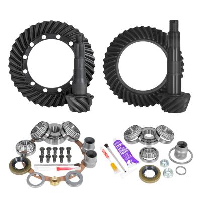 Ring &amp; Pinion Gear Kit Package Front &amp; Rear With Install Kits - Toyota 9.5/8R Toyota Land Cruiser 1991-97 Without Factory Locker (9.5/8R) 4.88 Ratio Gear Package Yukon Gear