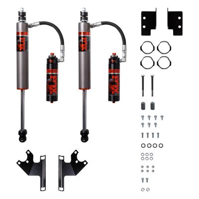 Shock Absorber 07-18 Jeep Wrangler JK Front Internal Bypass 2.5 Factory Race Series Remote Reservoir 2.5-4 Inch Lift Dual Speed Compression Kit FOX