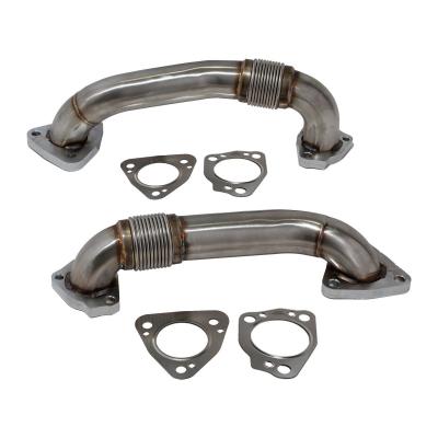 2in Replacement Passenger And Driver Side Up-Pipe For 2017-2026 Silverado/Sierra 2500/3500 HD L5P Duramax Raw HSP Diesel