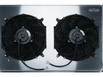 67-76 Chevy GMC Pickup Truck Aluminum Radiator And 14 Inch Fan Kit Cold Case Radiators