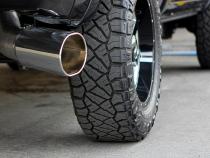 Monster Exhaust System 5-inch Single Exit Chrome Tip for 13-18 Ram 2500/3500 6.7L Cummins Mega-Cab SB Banks Power