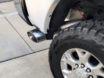 Monster Exhaust System for 19-24 RAM 2500/3500 6.7L Cummins Crew Cab Short Bed (SRW) Chrome-Plated Stainless Tip Banks Power