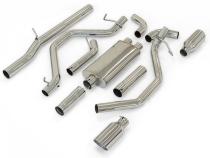 Exhaust Cat Back w/tips Pol/Blk 09-13
