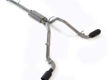 Exhaust Cat Back w/tips Pol/Blk 09-13