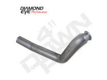 Turbo Downpipe For 98-02 Ford E-Series Van 7.3L 4 Inch Inlet/Outlet Steel No Oxygen Sensor Bung Diamond Eye
