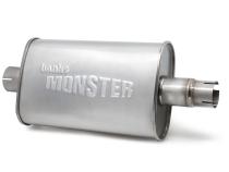 Stainless Steel Exhaust Muffler 2.5 Inch Inlet and Outlet W/adapter 91-99 Jeep 4.0L Banks Power