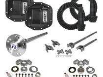 Stage 4 Jeep JL Re-Gear Kit W/Covers Fr/Rr Axles Dana 30/35 4.11 Ratio JL Non-Rubicon M200 Rear/ M186 Front Stage 4 Gear Kit Package 4.11 F&amp;amp;R Cover &amp;amp; 4340 F&amp;amp;R Axle Kits Yukon Gear