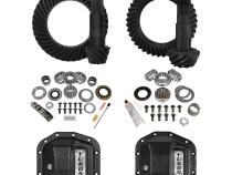 Stage 2 Jeep JL Re-Gear Kit W/Covers Dana 30/44 4.56 Ratio 24/28 Spline JL Non-Rubicon M220 Rear/ M186 Front Stage 2 Gear Kit Package 4.56 Ratio W/ F&amp;amp;R Covers Yukon Gear