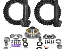 Ring &amp;amp; Pinion Gear Kit Package Front &amp;amp; Rear With Install Kits - Toyota 8/7.5R Toyota Tacoma 95-04 4Runner 96-02 With Factory Locker (8/7.5R) 5.29 Ratio Gear Package Yukon Gear